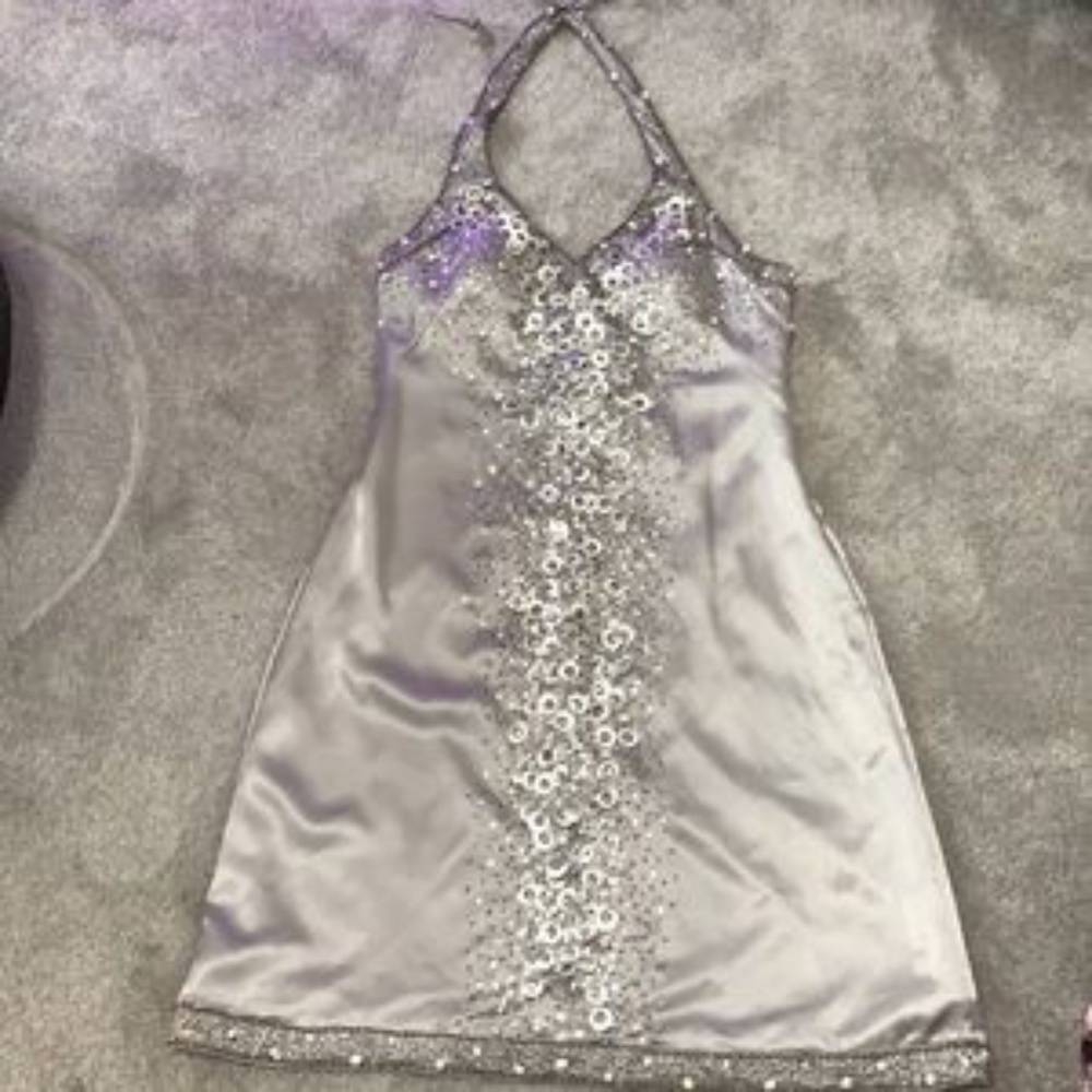 Sue Wong Nocturne Platinum color Size 6